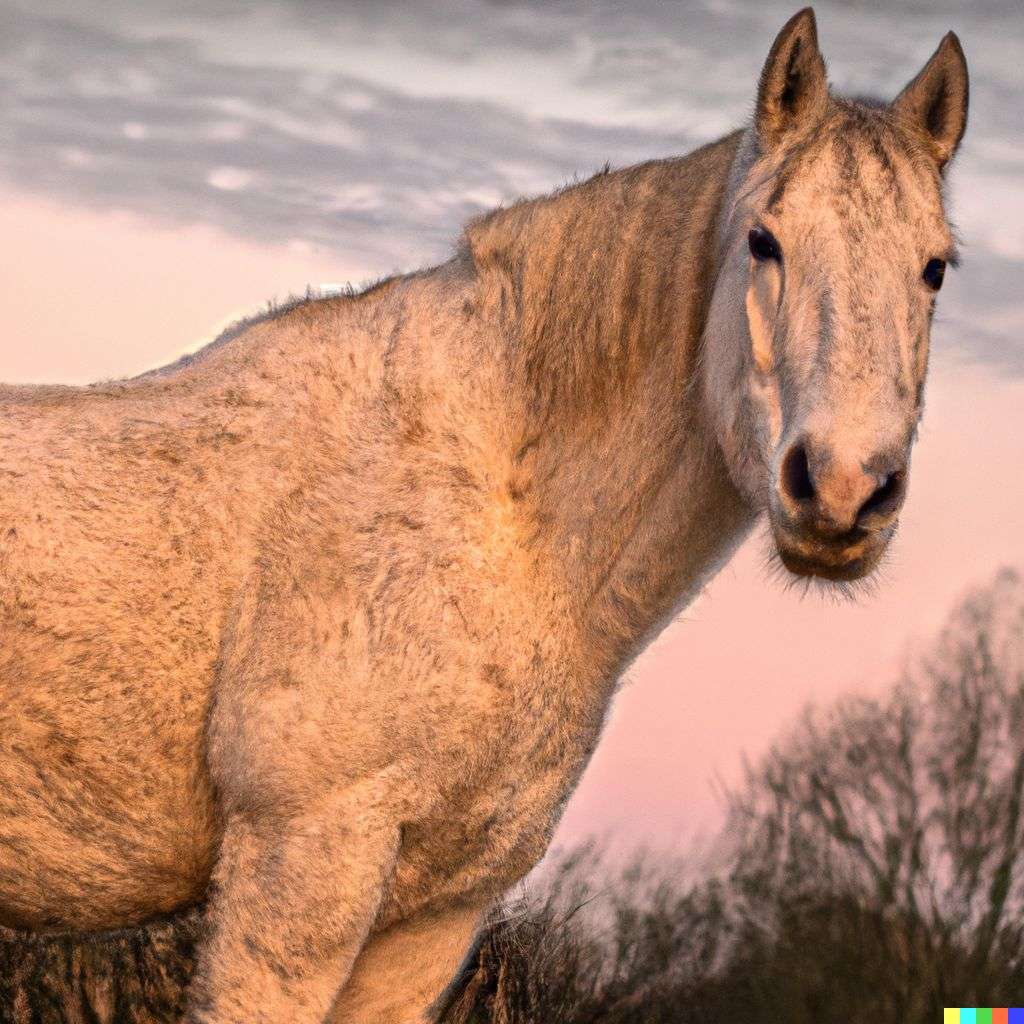 a horse, photograph, HDR